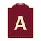 Signmission Designer Series Sign W/ Letter A, Burgundy Heavy-Gauge Aluminum Sign, 24" x 18", BU-1824-22964 A-DES-BU-1824-22964 - alternate 1